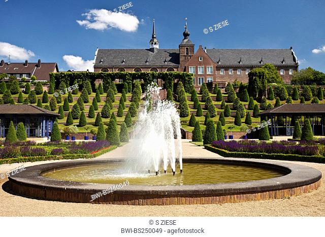 baroque gardens with monastery Kamp, Germany, North Rhine-Westphalia, Ruhr Area, Kamp-Lintfort