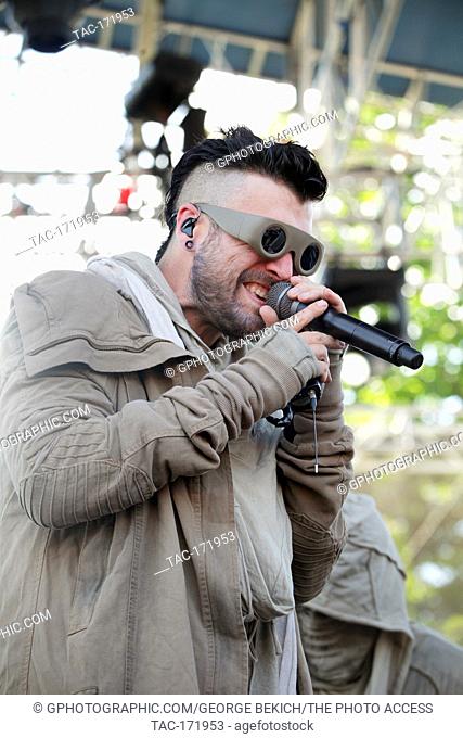 Dustin Bates Leadsinger for Starset performs at Inkcarceration 2019
