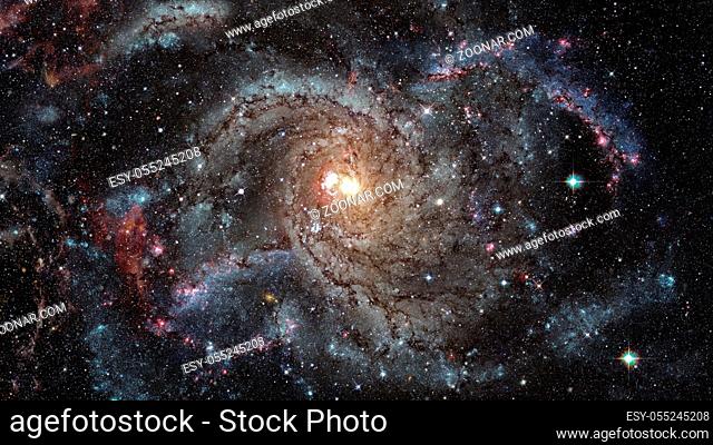 Spiral galaxy in space. Elements of this image furnished by NASA