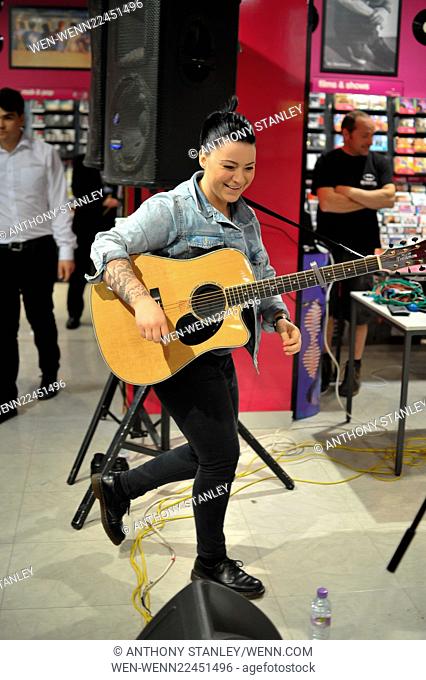 Former X-Factor star Lucy Spraggan performing live and signing copies of her new album 'We Are' at HMV Birmingham Bullring Featuring: Lucy Spraggan Where:...