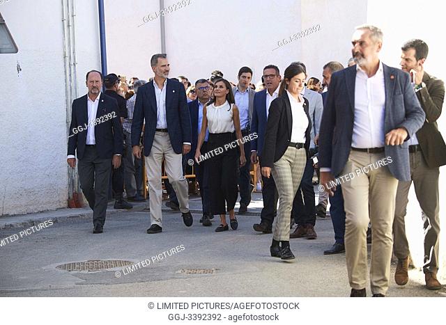 King Felipe VI of Spain, Queen Letizia of Spain visit Orihuela (Alicante) after the September floods on October 5, 2019, Spain