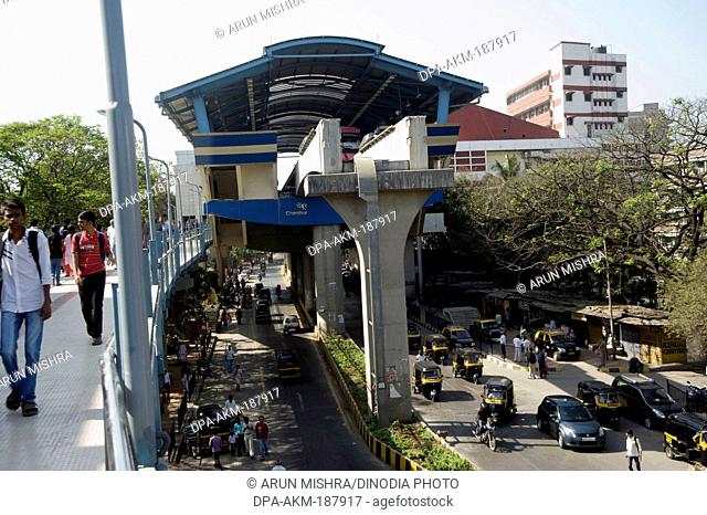 monorail chembur station mumbai Maharashtra India Asia
