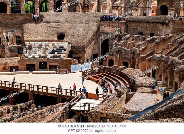 RECONSTRUCTION OF THE MARBLE SEATING, COLOSSEUM, ROME, ITALY, EUROPE