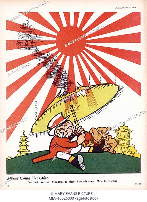 When Japan enters the war, John Bull finds the Rising Sun a little too hot for him !