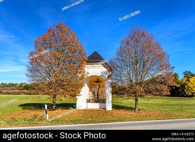 germany, bavaria, upper bavaria, rosenheim district, tuntenhausen, beyharting district, high chapel, autumn mood