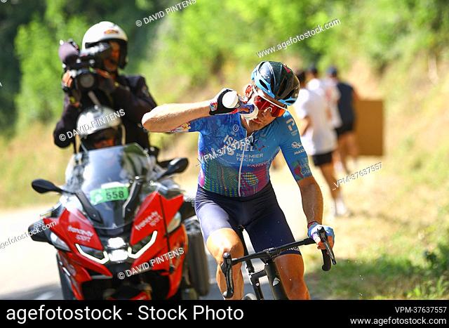 Canadian Hugo Houle of Israel-Premier Tech pictured in action during stage sixteen of the Tour de France cycling race, from Carcassonne to Foix (179km), France