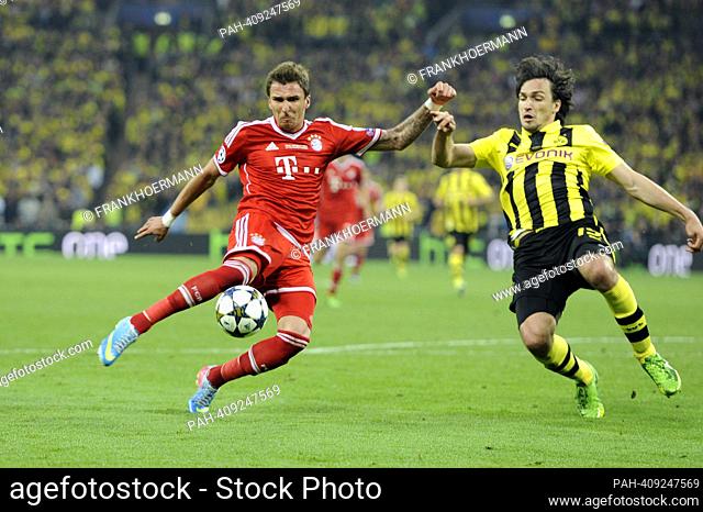 ARCHIVE PHOTO: 10 years ago, on May 25, 2013, FC Bayern Munich won the UEFA Champions League, Mario MANDZUKIC (li, FC Bayern Munich) , action