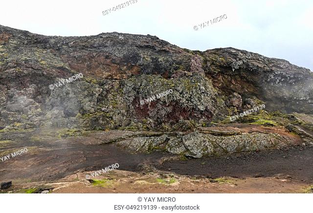 Leirhnjukur lava field in North of Iceland