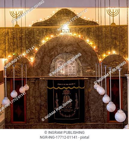 Interiors of Lezama Synagogue, Mellah, Medina, Marrakesh, Morocco