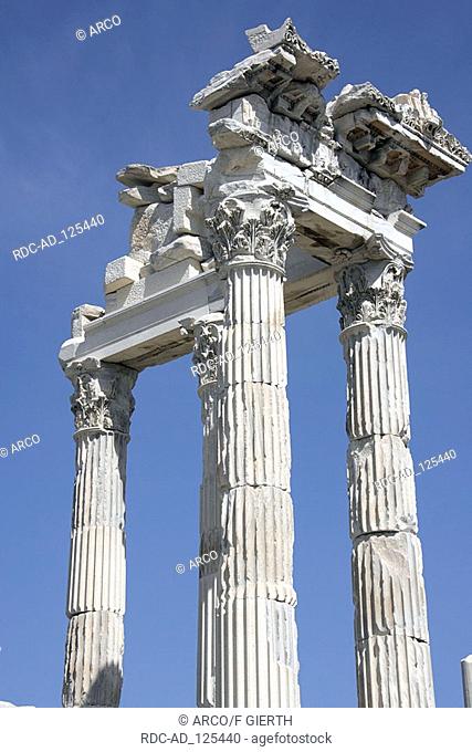 Temple of Trajan Acropolis Pergamon Turkey Pergamum