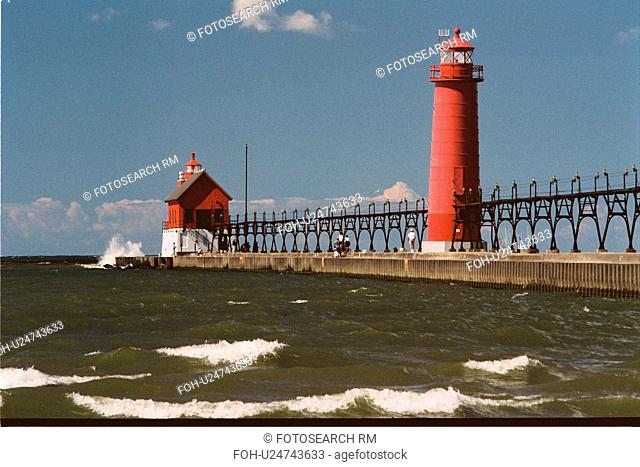 lighthouse located at GrandHaven, Michigan, United States