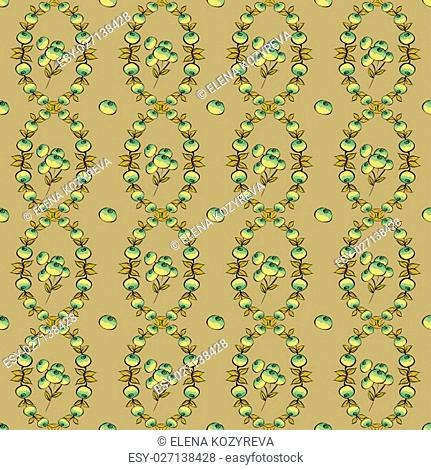 Abstract Berries seamless pattern. Vector illustration background