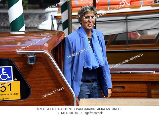 The lawyer Giulia Bongiorno arrives at Darsena of Hotel Excelsior, 73rd Venice Film Festival, Venice-ITALY-05-09-2016
