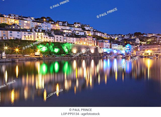 A view of the harbour at night. Brixham was the largest fishing port in the South-West, and at one time it was the greatest in England