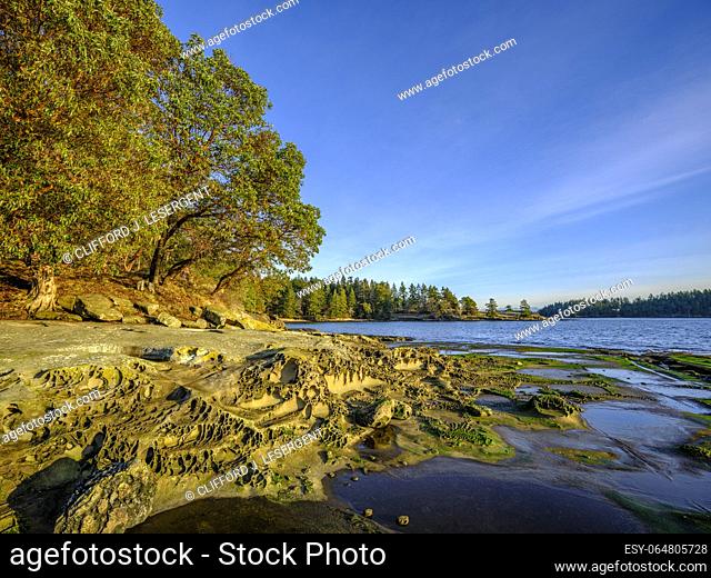 The rugged and scenic shoreline of Gabriola Island, in Drumbeg Provincial Park