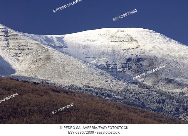 Moncayo summit, 2316 m. , Moncayo Natural Park, Zaragoza, Aragon, Spain