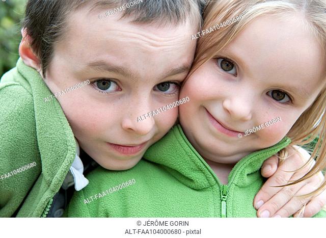 Young siblings, portrait