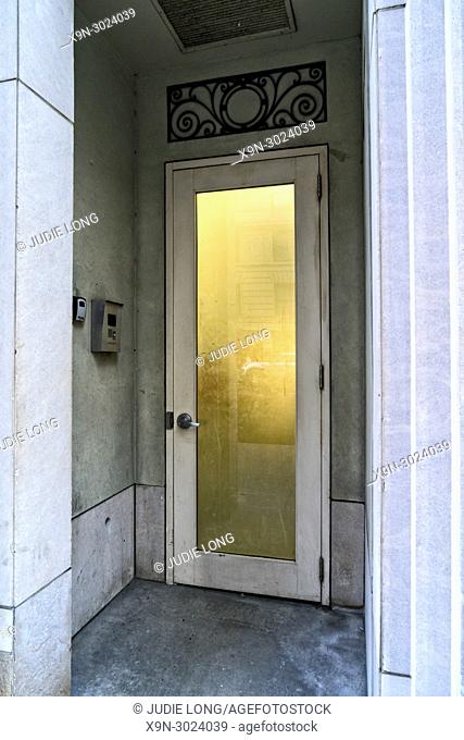 Entry Vestibule and Door of an Upper East Side Tenement Office and Apartment Building, Manhattan, NYC