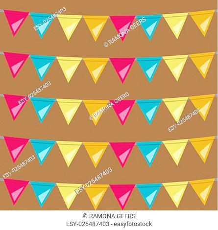 seamless bunting flags background