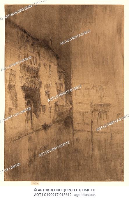 Nocturne: Palaces, 1879/80, James McNeill Whistler, American, 1834-1903, United States, Etching and drypoint in brownish black