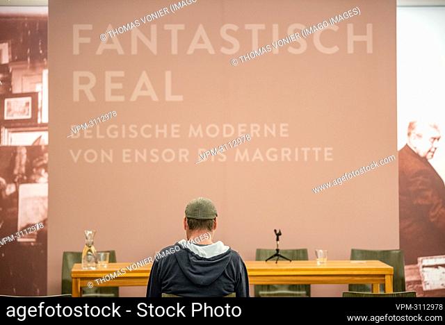 Illustration picture shows a press conference at Kunsthalle München in Munich, Germany on Thursday 14 October 2021. The Flemish Government acquired the painting...