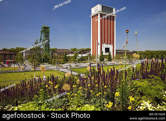 State Garden Show 2020 on the site of the former Friedrich Heinrich 1/2 colliery, Kamp-Lintfort, Ruhr area, North Rhine-Westphalia, Germany, Europe