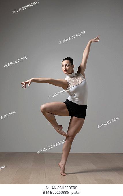 Graceful Caucasian ballet dancer