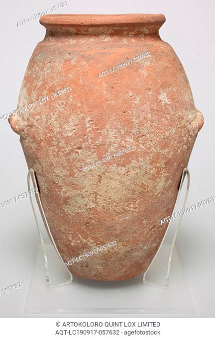 Egyptian, High-Shouldered Jar, between 3400 and 3100 BCE, Terracotta, Overall (handles): 6 3/4 × 9 7/8 inches (17.1 × 25.1 cm)