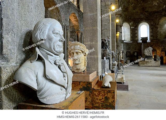 France, Isere, Vienne, Lapidary Museum in Saint Pierre church, antique pieces