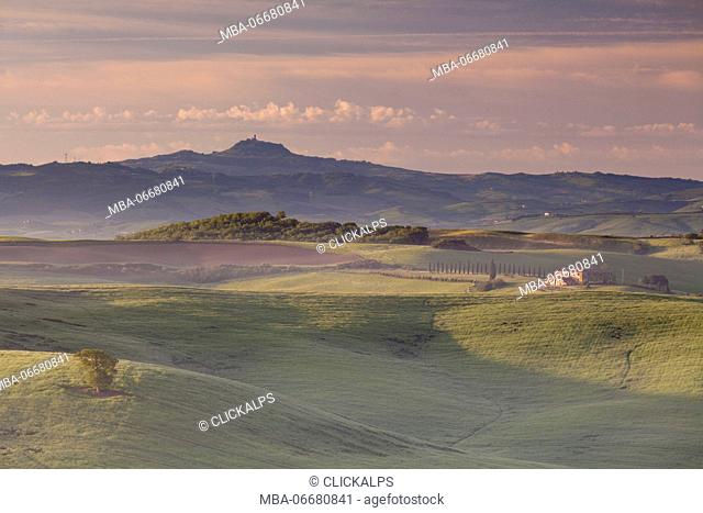 San Quirico d'Orcia, Orcia Valley, Tuscany, Italy. View of countryside