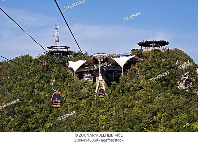 Seilbahn, Gunung Mat Chincang, Langkawi, Malaysia, Südostasien Cable Car, Gunung Mat Chincang, Langkawi, Malaysia, Southeast Asia