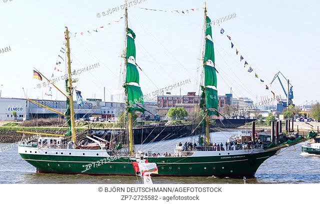 Hamburg, Germany - May 7th 2016: Impressions from the third day of Hamburg Harbor Birthday 2016