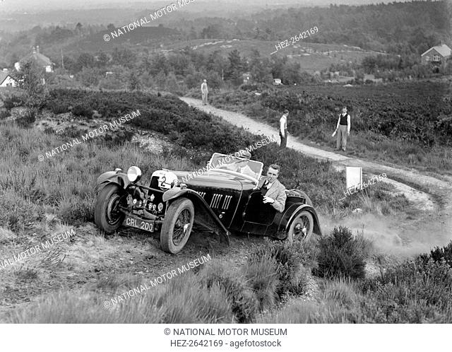 1937 HRG 2-seater sports of WP Uglow taking part in the NWLMC Lawrence Cup Trial, 1937. Artist: Bill Brunell