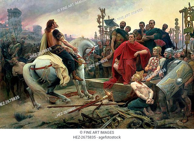 Vercingetorix throws down his arms at the feet of Julius Caesar, 1899