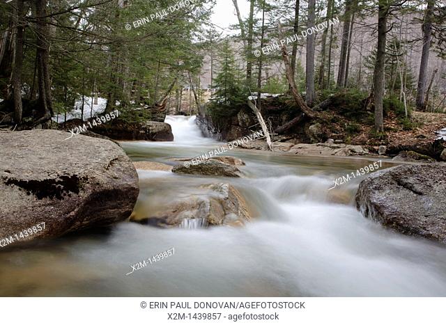 Franconia Notch State Park - The Baby Flume, which is located just below The Basin viewing area along the Pemigewasset River in Lincoln, New Hampshire USA