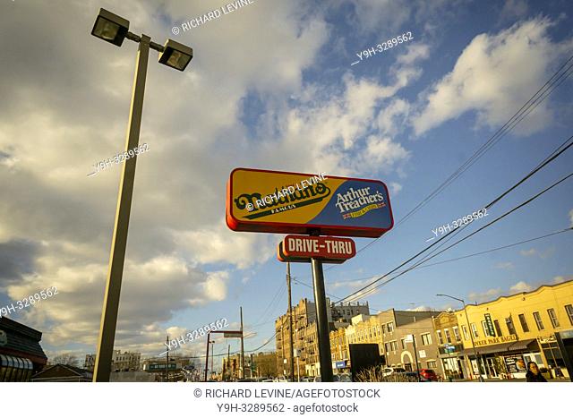 Signage outside the stand-alone Nathan's Famous location in the Bay Ridge neighborhood of Brooklyn in New York on its last day, Sunday, January 6, 2019