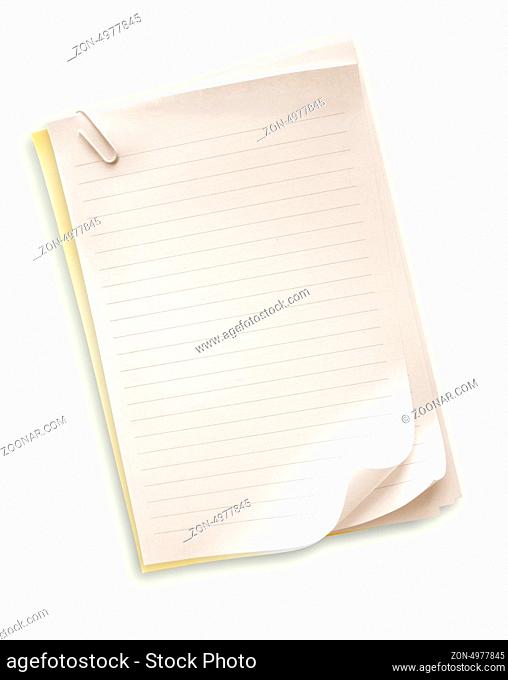 Note paper on gradient background