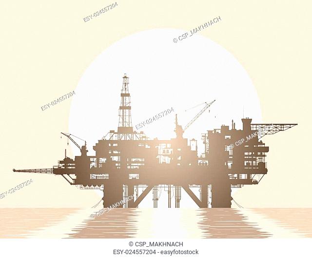 Sea oil rig. Oil platform in the sea