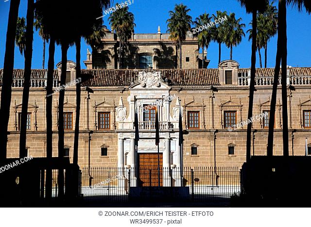 Sitz des Landesparlament im alten Hospital der fünf Wunden, Sevilla, Andalusien, Spanien
