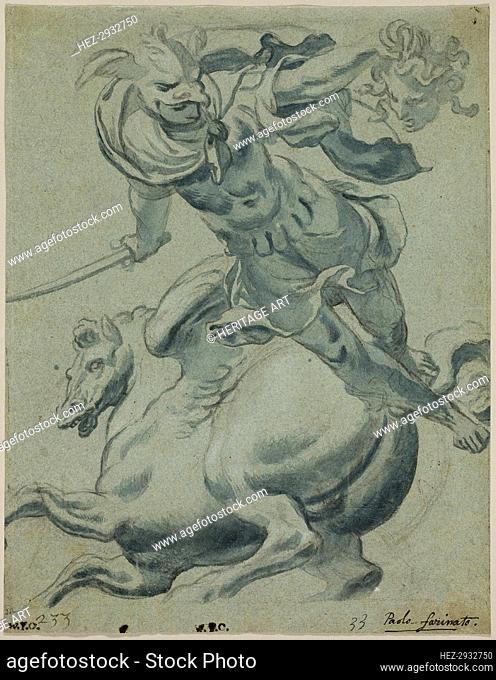 Perseus Holding the Head of Medusa, with Pegasus in the Background, n.d. Creator: Unknown