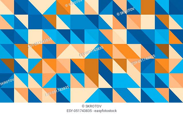 Abstract blue lowploly of many triangles background for use in design