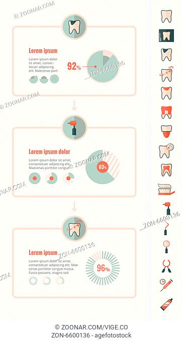 Dental Infographic Template. Vector Customizable Elements