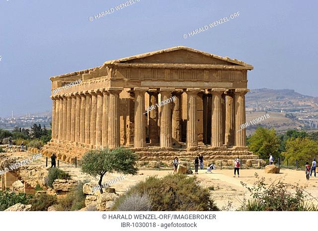 Hellenistic Concordia temple, Valley of the Temples, Agrigento, Sicily, Italy, Europe