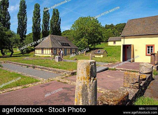 Roman villa Otrang near Fließem, Bitburger Land, Eifel, Rhineland-Palatinate, Germany