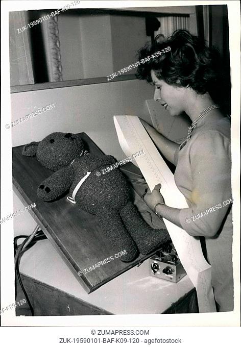 Jan. 01, 1959 - Physical Society Exhibition of Scientific Instruments. 'Teddy Bear' as a 'Baby': The Physical Society Exhibition of Scientific Instruments and...