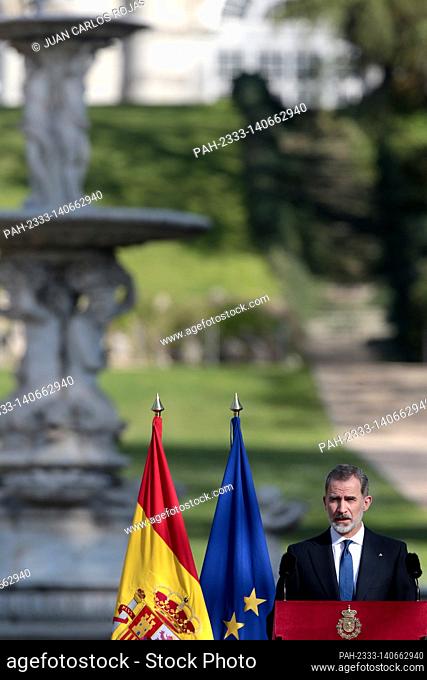Madrid, Spain; 11/03/2021.- King of Spain Felipe VI..European Day for the Victims of Terrorism..Seventeen years later, Madrid remembers the victims of the March...