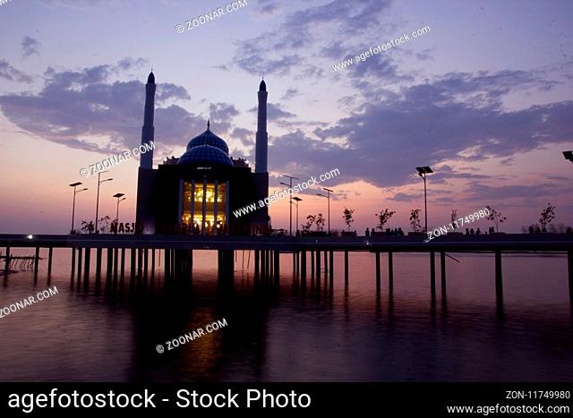 Amirul mukmin, a floating mosque in Makassar, Indonesia
