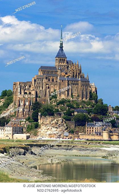 Mont St Michel, Mont-Saint-Michel, Benedictine abbey, Pontorson, UNESCO, World Heritage Site, Manche, Normandy, France