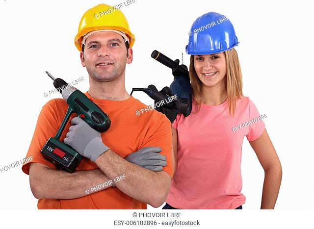 A team of tradespeople