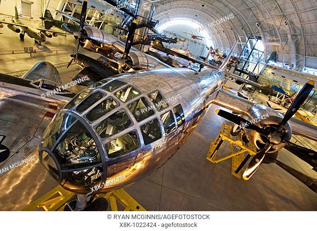 The Enola Gay, located at the Steven F  Udvar-Hazy Center Smithsonian hangar in Dulles, Virginia  The Enola Gay dropped the first atomic bomb in anger on...